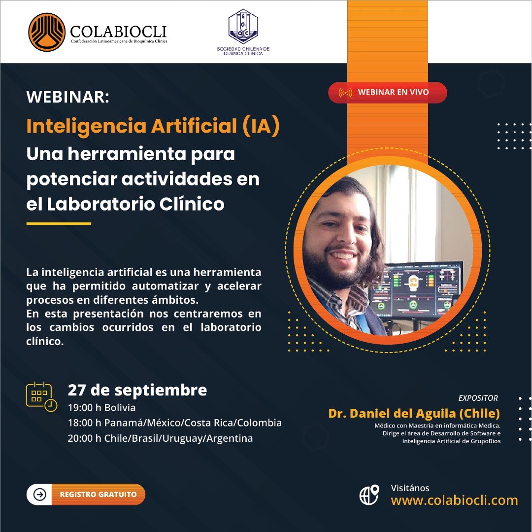 Webinar Inteligencia Artificial (IA). Una herramienta para potenciar actividades en el laboratorio Clínico