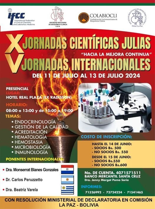 XV Jornadas Científicas Julias – V Jornadas Internacionales 2024