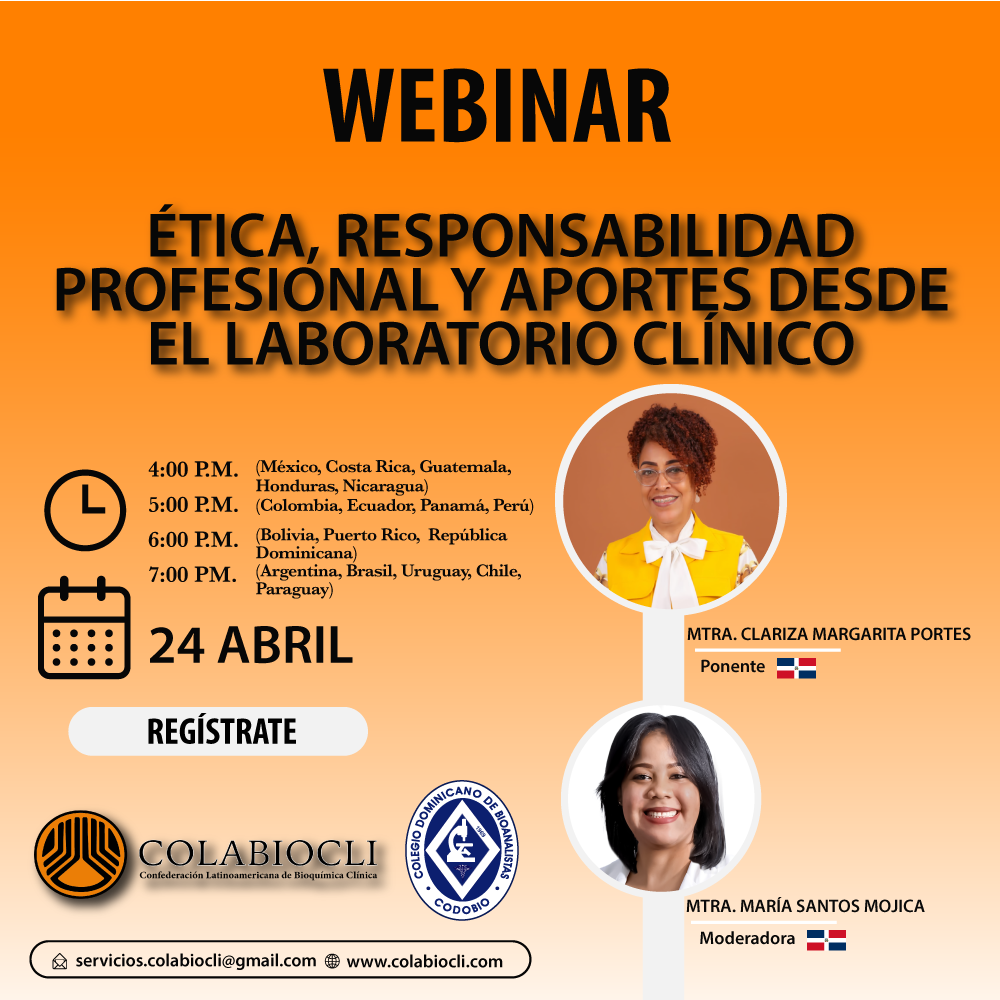 Webinar: Ética, Responsabilidad Profesional y Aportes desde el Laboratorio Clínico